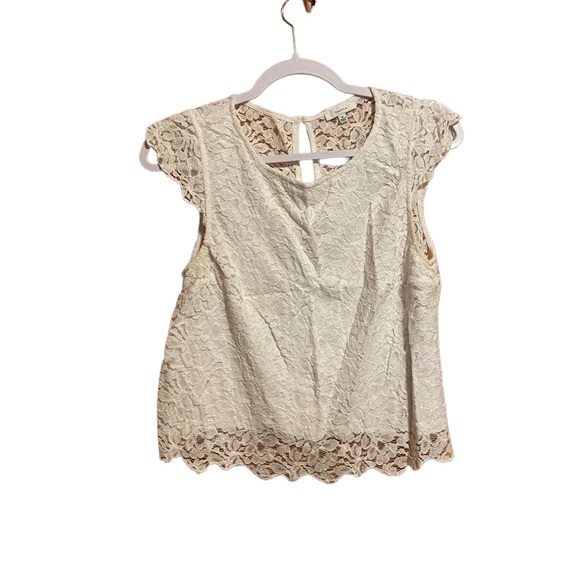 Talula White Blouse | Size M | Lace Back - Picture 1 of 3
